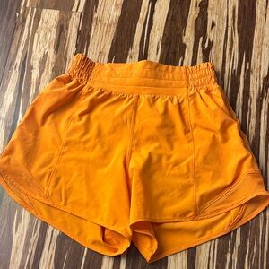 Lululemon Orange Shorts 4 in